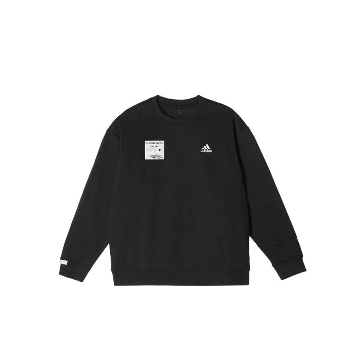 Adidas Adidas LABEL Sweatshirts Unisex Black Crew Neck Moderate