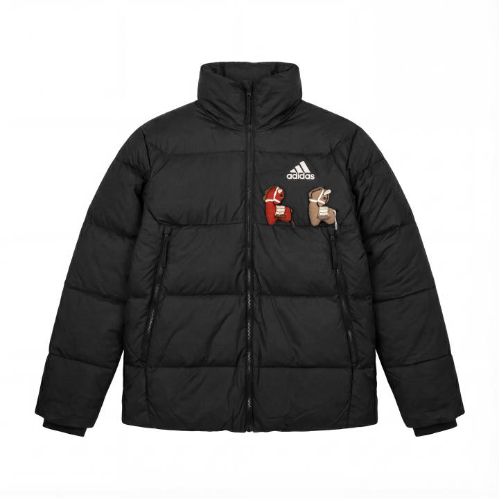 Adidas Adidas Down Jackets Unisex Black Stand Collar Moderate