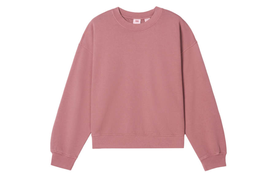 Levis Sweatshirts Women's Dirty Pink Crew Neck Moderate Regular