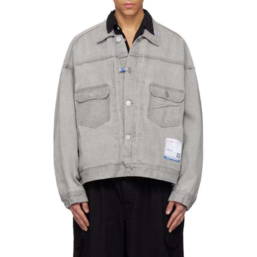 Maison Mihara Yasuhiro SS25 Bleached Denim Jacket Denim Jacket Men's