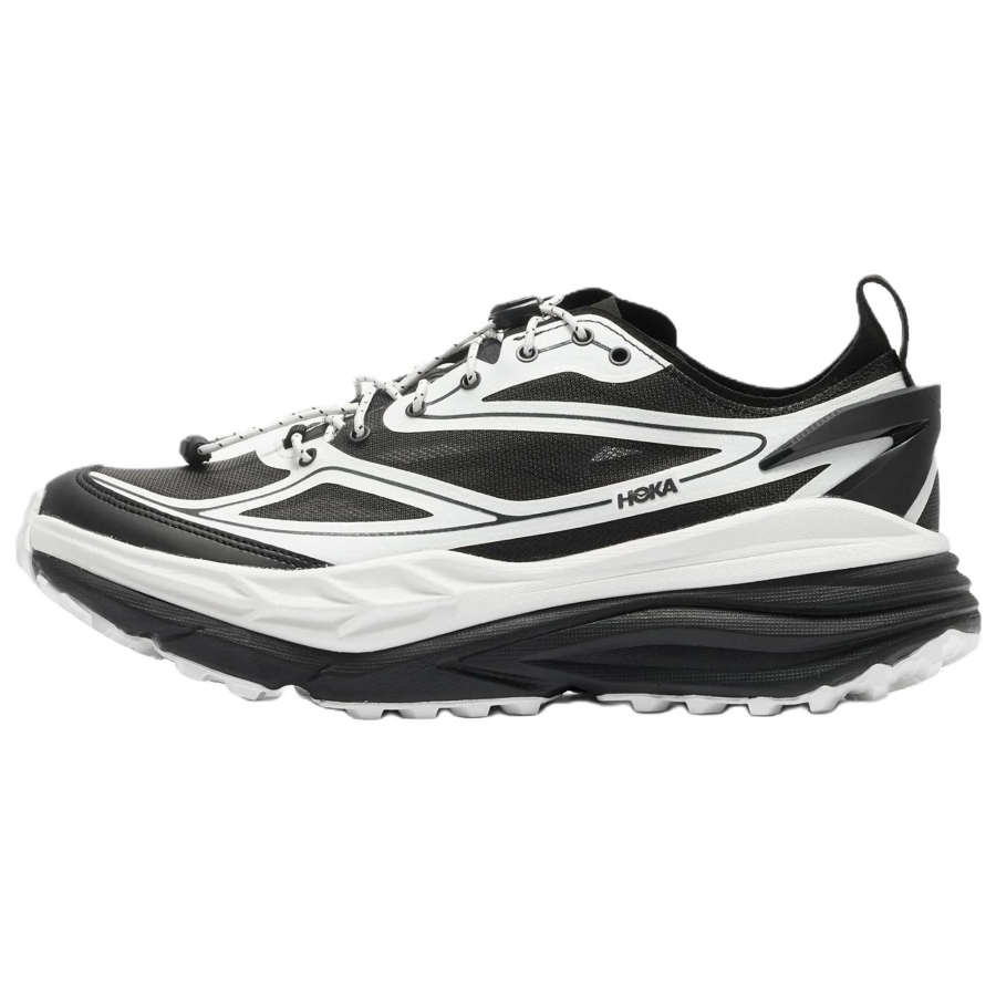 HOKA ONE ONE Stinson One7 Trail Running Shoes Men's Black White