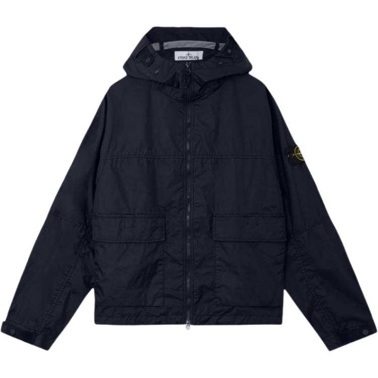 STONE ISLAND Stone Island logo-patch hooded jacket