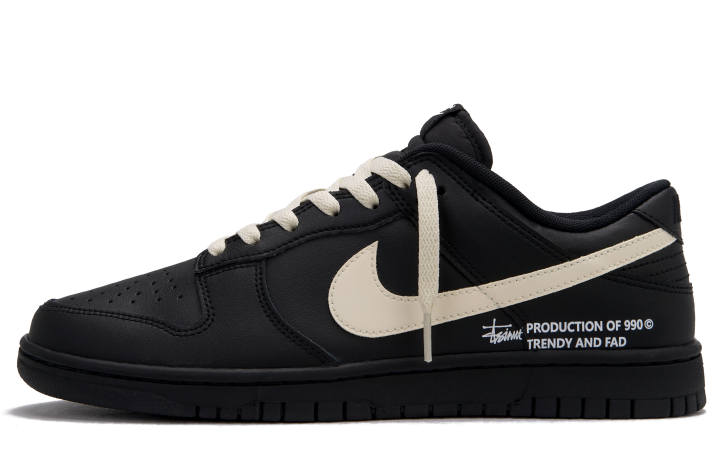 Nike Nike Dunk Oats Cream Puff Low top Skateboard Shoes Unisex Black