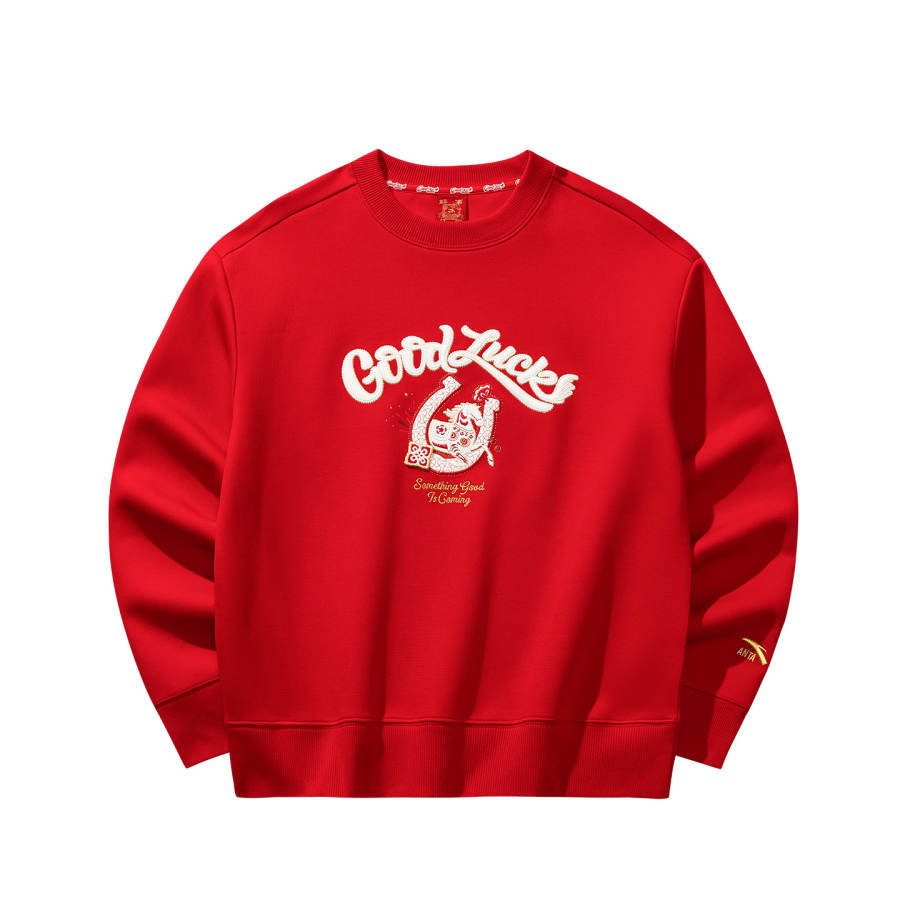 Anta Good Things Will Happen Sweatshirt Women's Rich Red