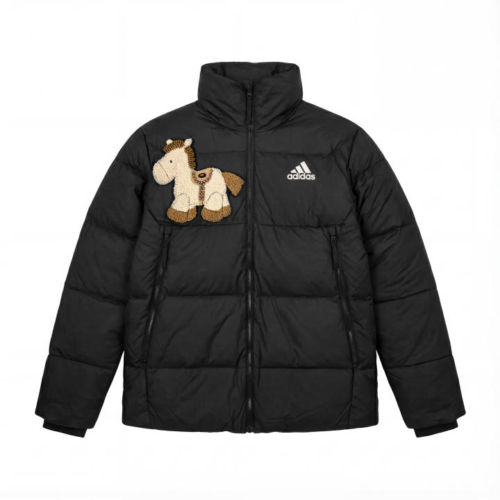 Adidas Adidas Down Jackets Unisex Black Stand Collar Moderate