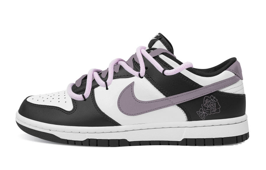 Nike Nike Dunk Sweet Potato Tulips Abrasion Resistant Low top Skateboard Shoes Unisex Black