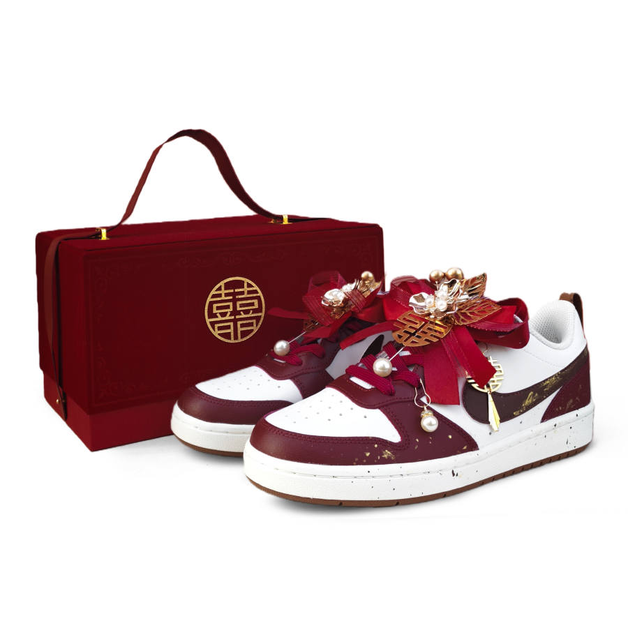 Nike Nike Court Borough Abrasion Resistant Low top Skateboard Shoes Women's Red
