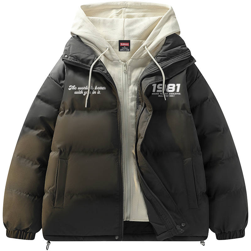 BALENO Puffer Jackets Unisex Hooded Thickened Padded Puffer Jacket