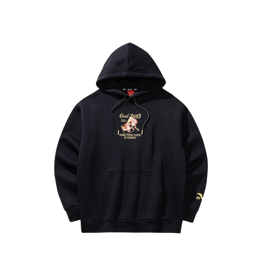 ANTA Anta Good Things Will Happen Sweatshirt Men's Basic Black