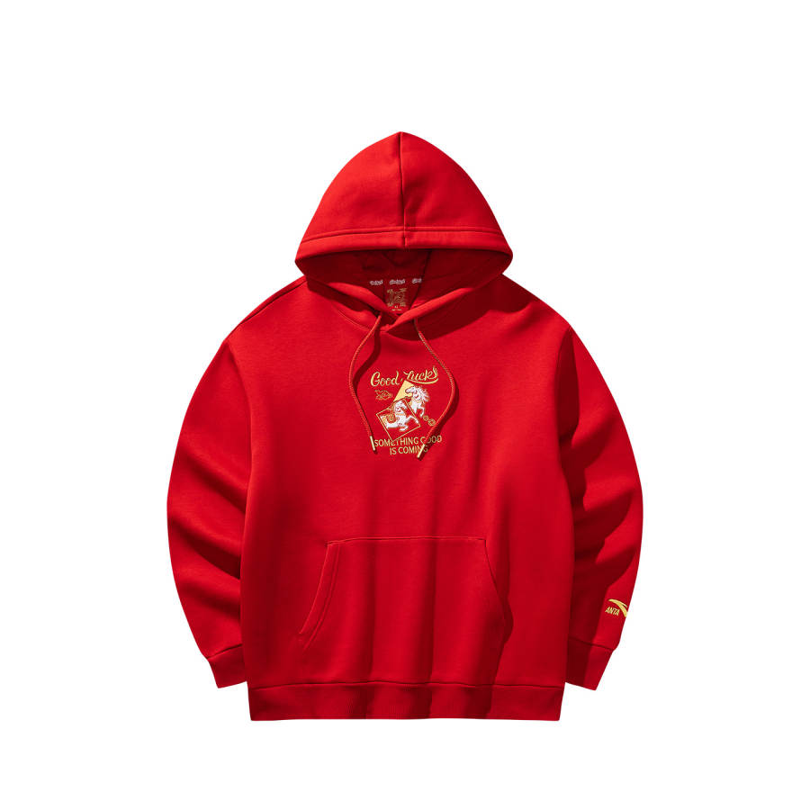 Anta Good Things Will Happen Sweatshirt Men's Rich Red
