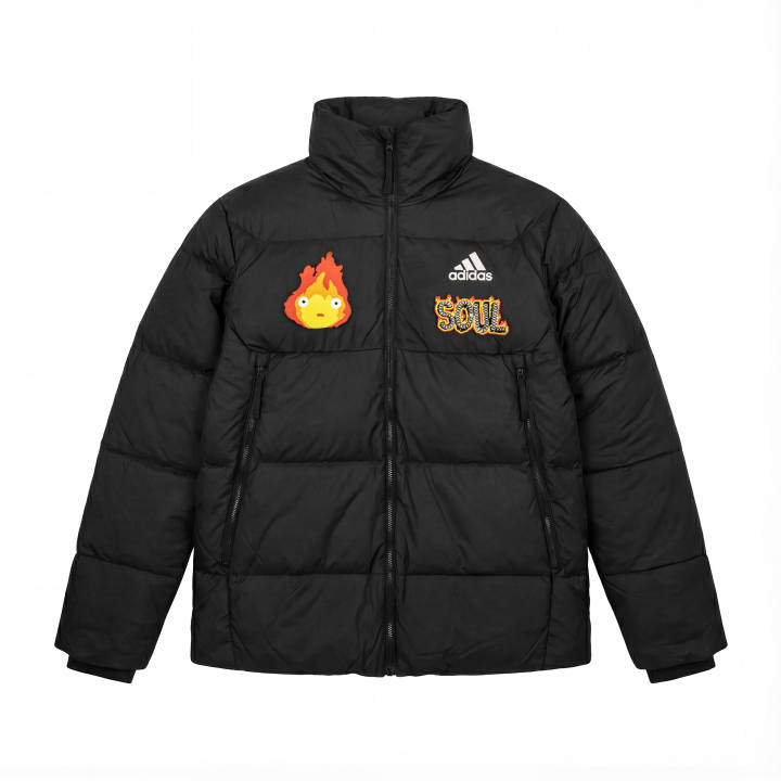 Adidas Adidas Down Jackets Unisex Black Stand Collar Moderate