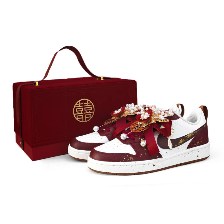 Nike Nike Court Borough Abrasion Resistant Low top Skateboard Shoes Women's Red