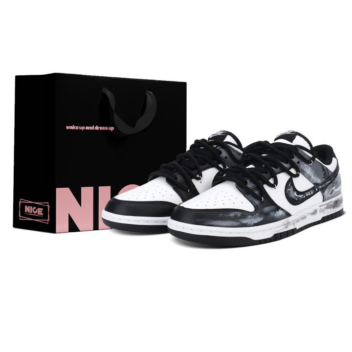 Nike Nike Dunk Cushioning, Wear Resistant Low top Skateboard Shoes Unisex Black