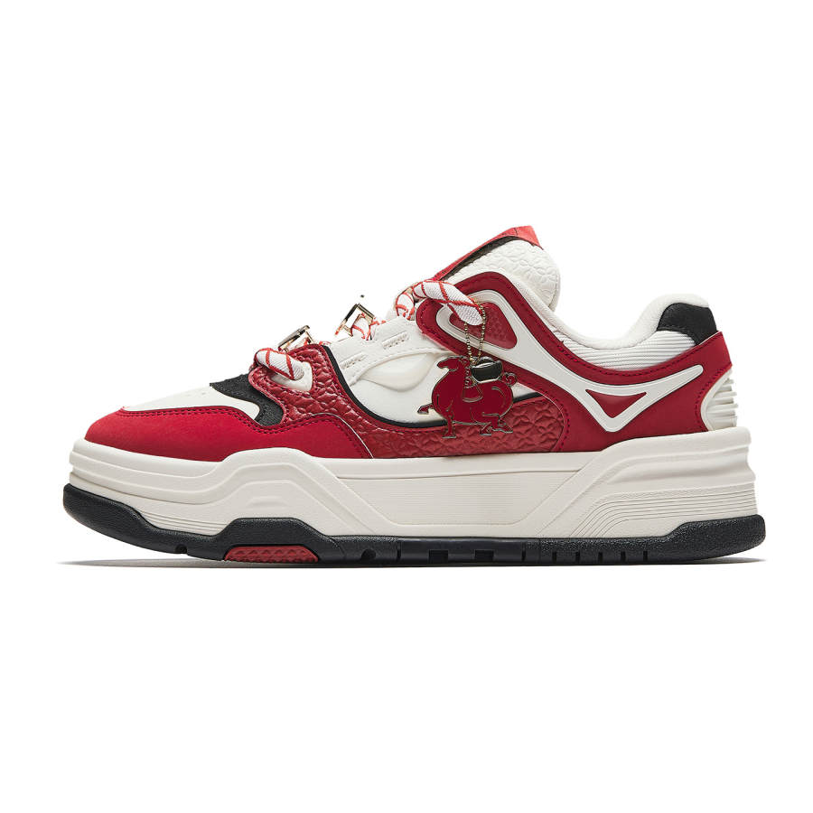 Anta Cheeses Cake Low top Skateboard Shoes Men's White Red Black