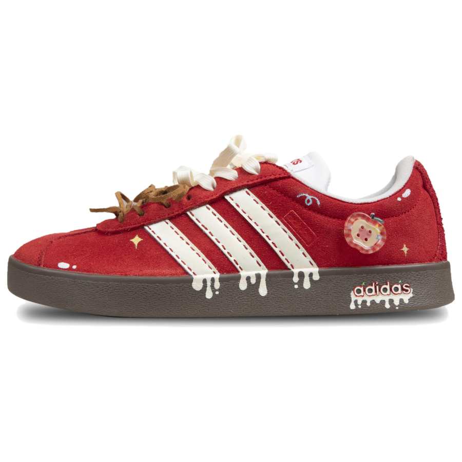 Adidas Adidas VL COURT 2.0 Abrasion Resistant Low top Skateboard Shoes Unisex Red