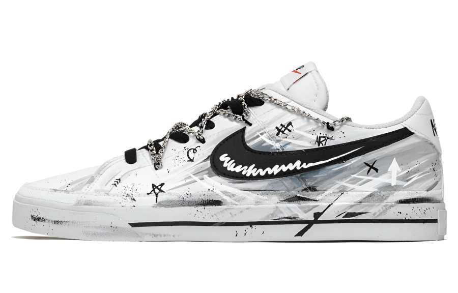 Nike Nike Court Legacy Great Journey To The West, Radiant Light Abrasion Resistant Low top Skateboard Shoes Men's White