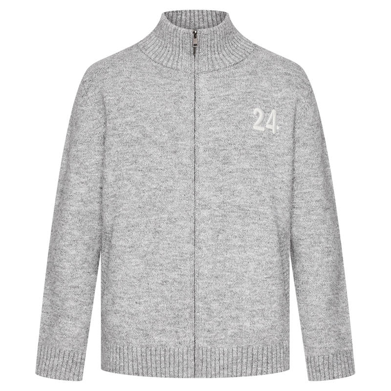 URBAN REVIVO Knitwear Men's Stand Collar Moderate Base Layer