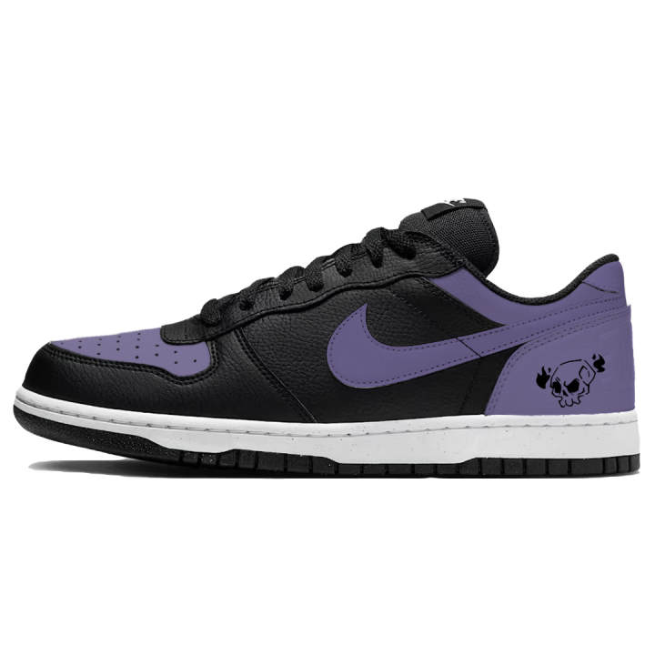 Nike Nike Big Black Purple Toe Abrasion Resistant Breathable Abrasion Resistant Breathable Low top Skateboard Shoes Men's