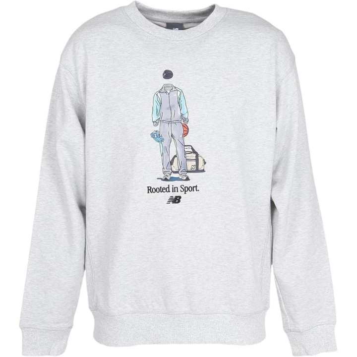 New Balance New Balance Sweatshirts Men's Gray Crew Neck Moderate