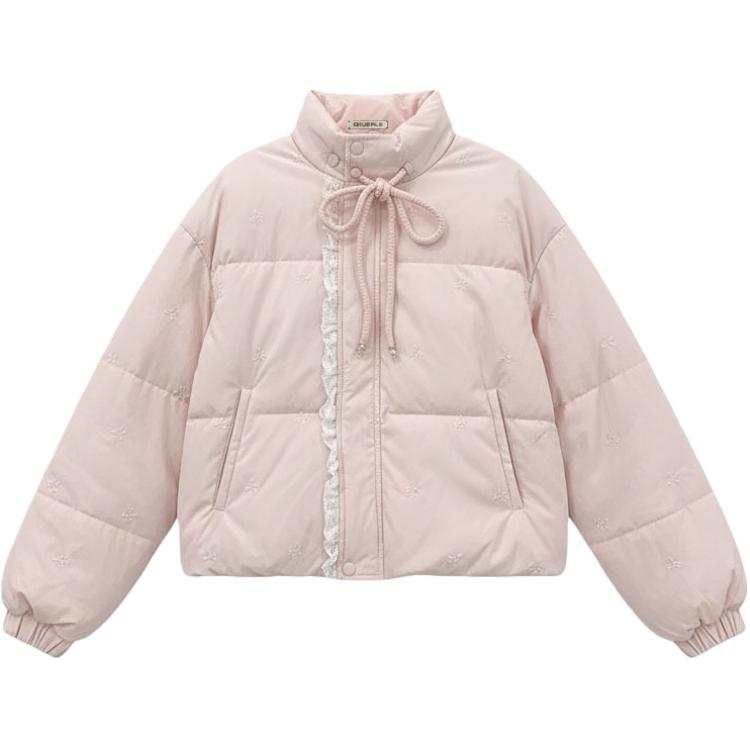 Qiuerle Puffer Jackets Women's Stand Collar Thickened Padded Puffer Jacket