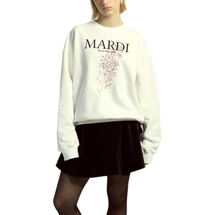 MARDI MERCREDI FW25 SWEATSHIRT LILIES 01_WHITE Sweatshirt Women's