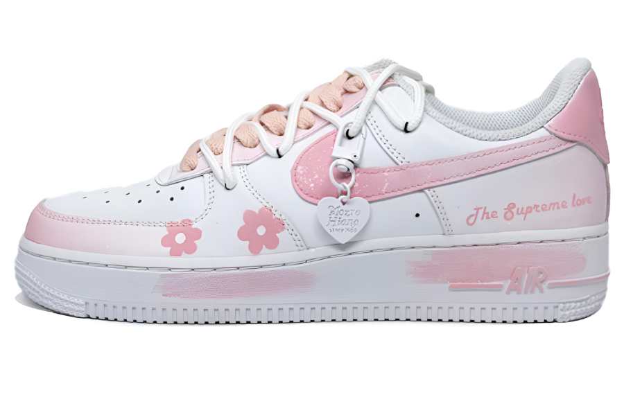Nike Nike Air Force 1 Low top Skateboard Shoes Women's Blue Pink