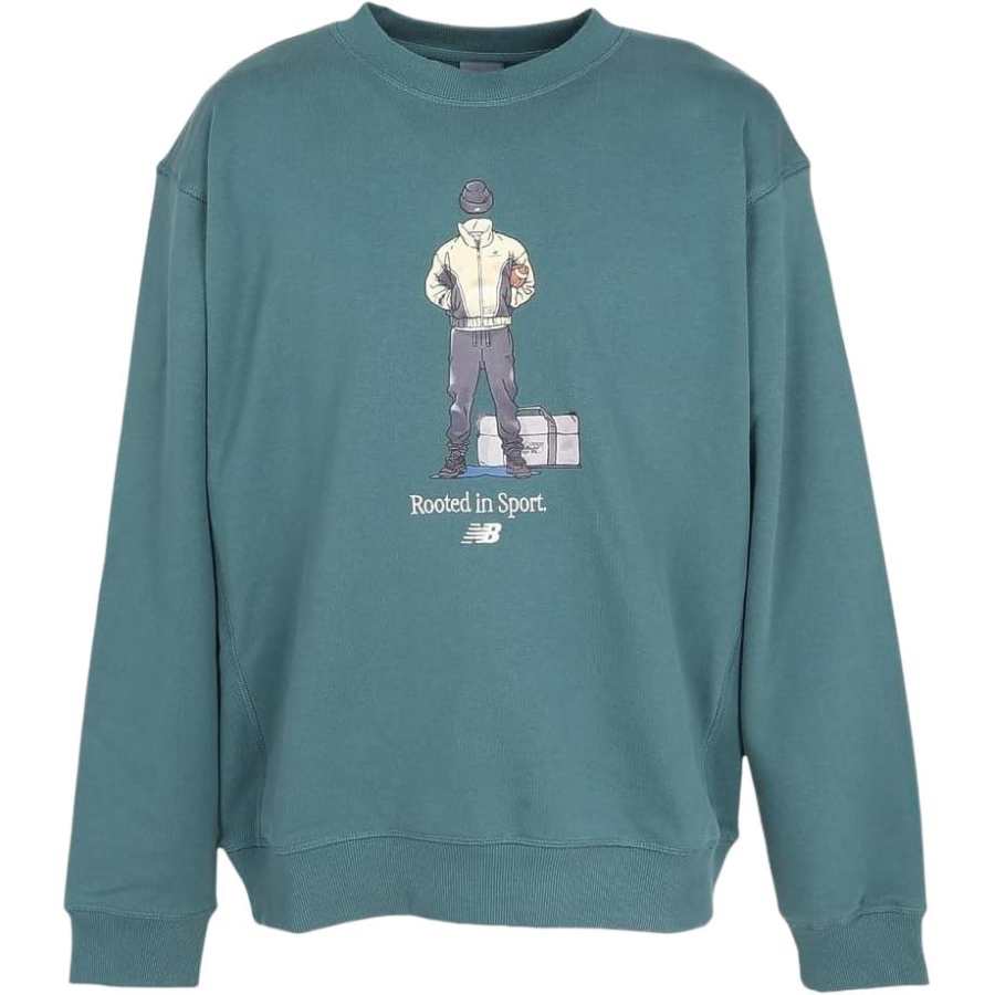 New Balance New Balance Sweatshirts Men's Dark Green Crew Neck Moderate