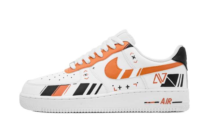Nike Nike Air Force 1 Xi Suneo Abrasion Resistant Low top Skateboard Shoes Men's Black Orange