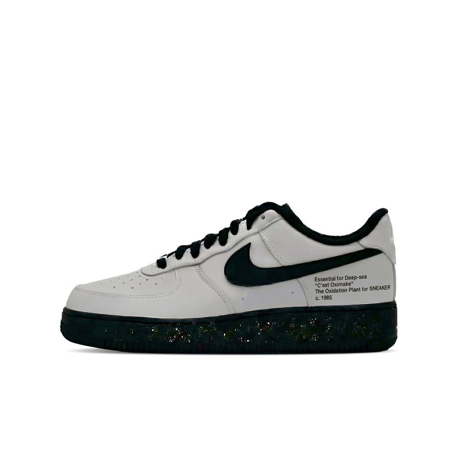 Nike Nike Air Force 1 Abrasion Resistant Height Increasing Low top Skateboard Shoes Unisex Black Gray