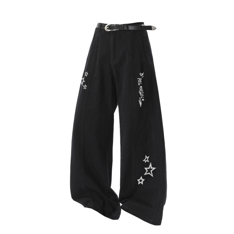 PAL ONGACO Casual Pants Unisex Thickened And Fleece Lined Straight Fit Pants