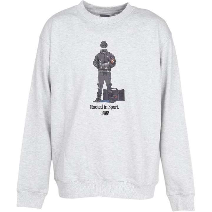 New Balance New Balance Sweatshirts Men's Gray Crew Neck Moderate
