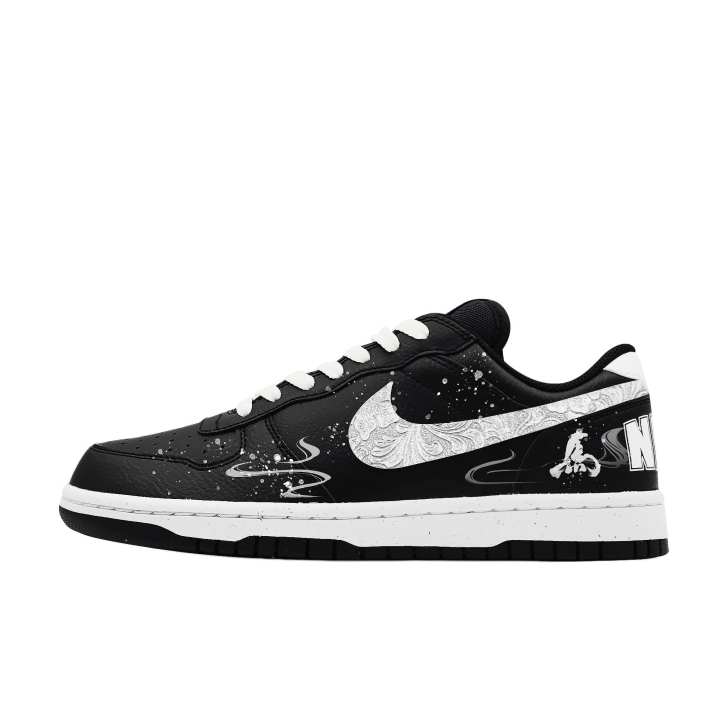 Nike Nike Big Thermal Cushioning Abrasion Resistant Low top Skateboard Shoes Unisex Black Silver