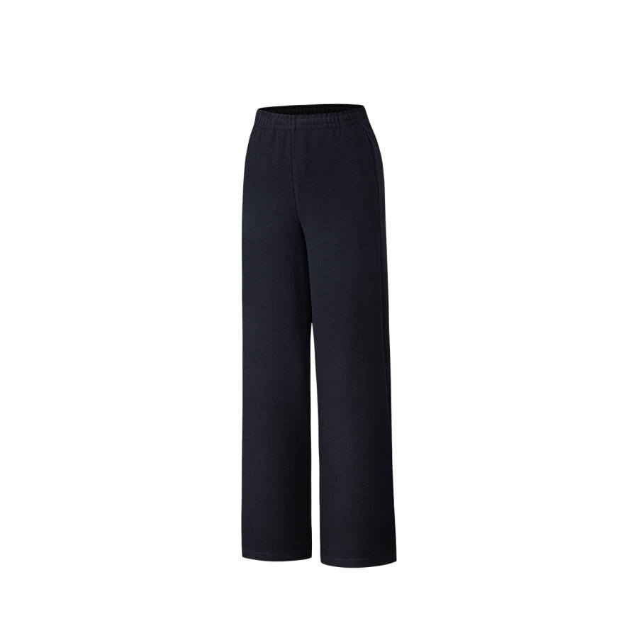 ANTA Anta Good Things Will Happen Knitted Sweatpants Women's Basic Black