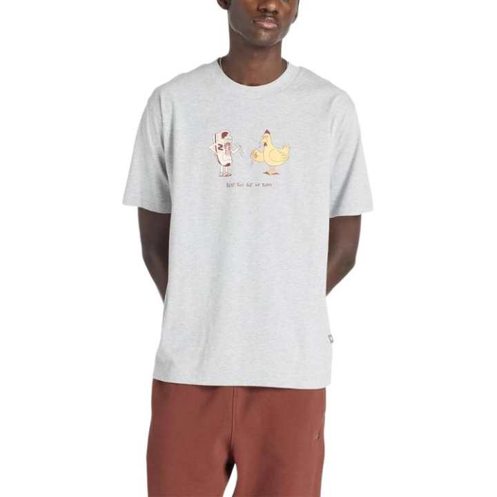 New Balance New Balance T Shirts Men's Smoke Gray Crew Neck