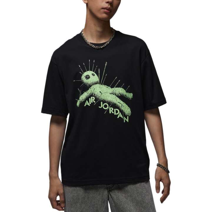 Jordan Jordan AJ1 T Shirts Men's Black Crew Neck Moderate