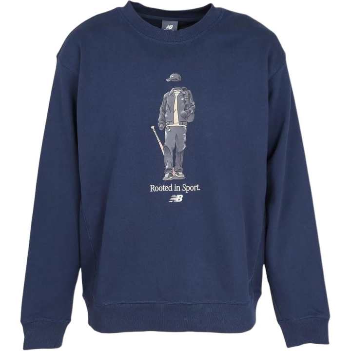 New Balance New Balance Sweatshirts Men's Navy Blue Crew Neck Moderate
