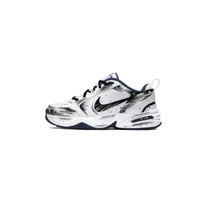 Nike Nike Air Monarch 4 White Navy Textile, Leather Low top Chunky Sneakers Unisex White Black