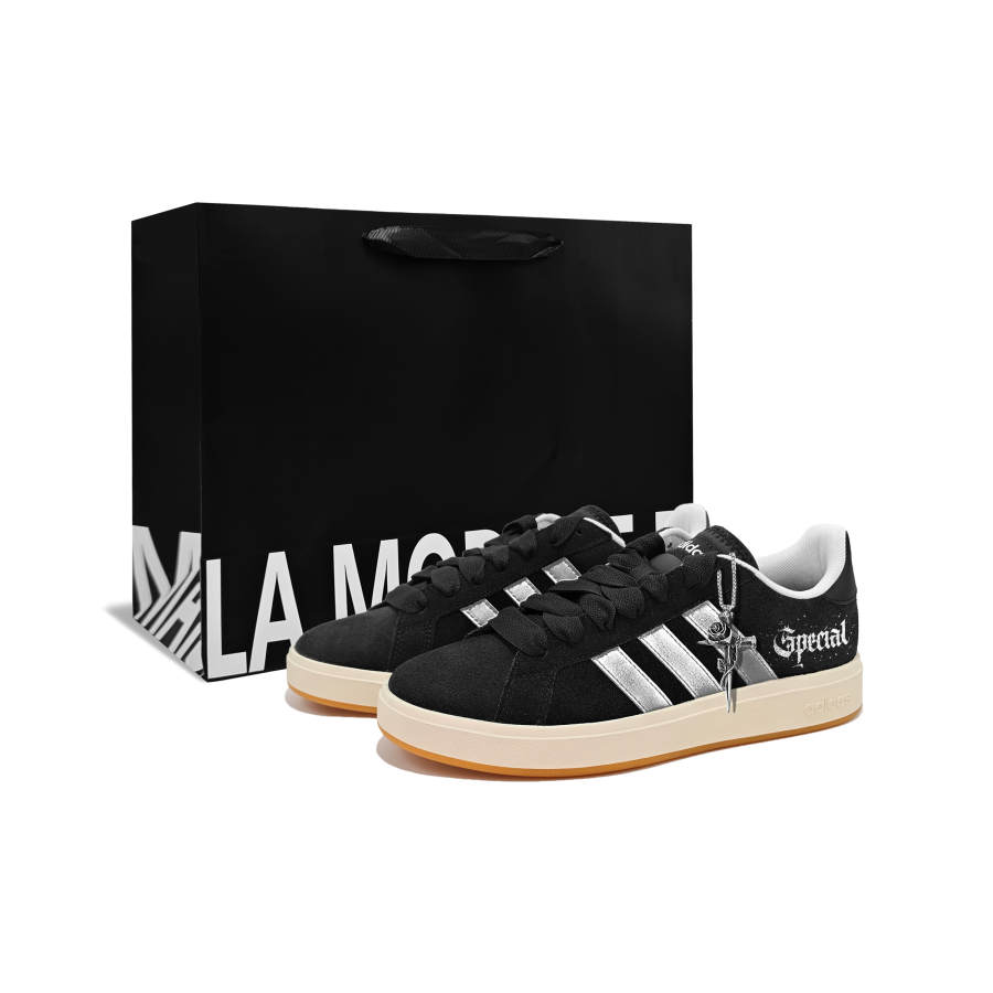 Adidas Adidas Grand Court Base 00s Gothic Graffiti 2 Abrasion Resistant Abrasion Resistant Low top Skateboard Shoes Unisex