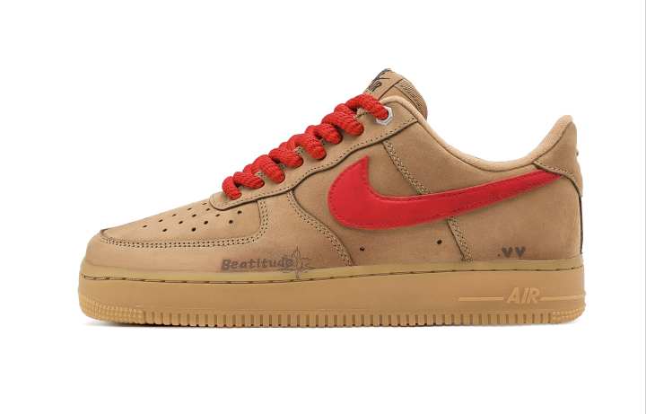 Nike Nike Air Force 1 Maple Leaf Flourishing Abrasion Resistant Low top Skateboard Shoes Unisex Brown