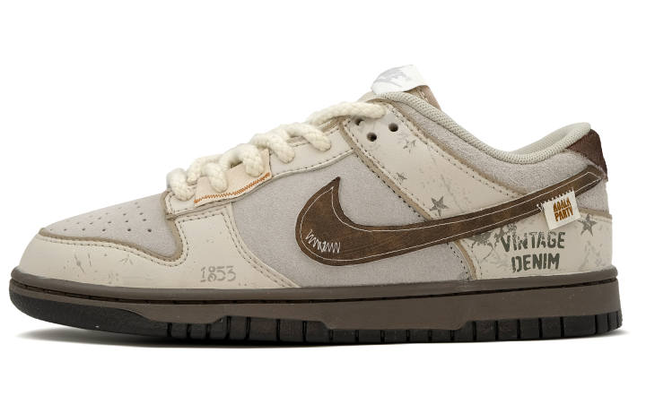 Nike Nike Dunk Denim Low top Skateboard Shoes Unisex Gray