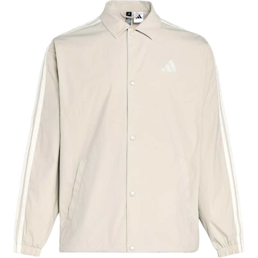 Adidas Adidas ST 3ST COACH Fleece Lined Striped Athleisure Loose Fit Long Sleeved Jacket Men's