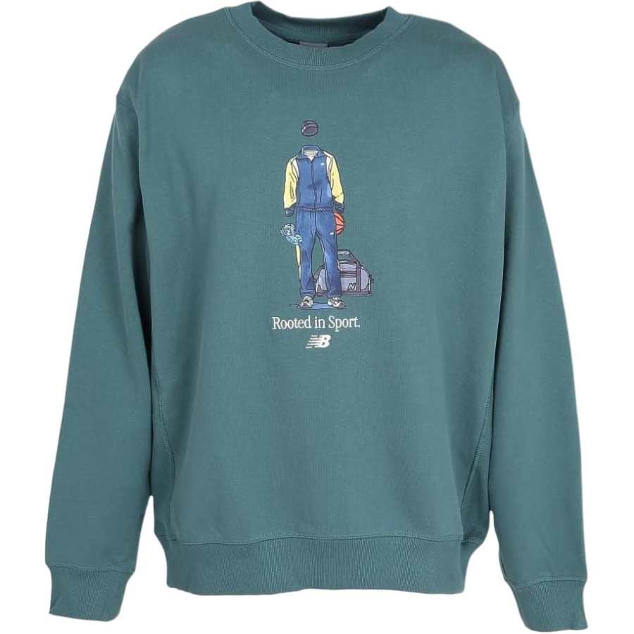 New Balance New Balance Sweatshirts Men's Dark Green Crew Neck Moderate