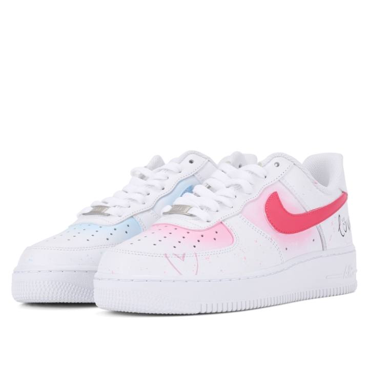 Nike Nike Air Force 1 Unicorn Manufacturing Coverage Thermal Coverage Low top Skateboard Shoes Men's Pink Blue