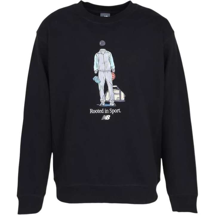 New Balance New Balance Sweatshirts Men's Black Crew Neck Moderate