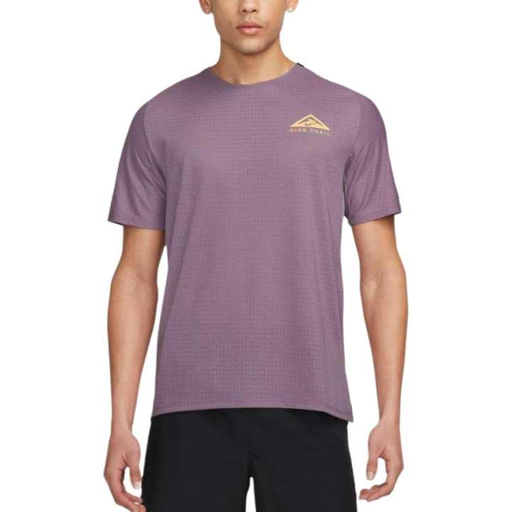 Nike Nike T Shirts Men's Purple Crew Neck Moderate Straight Fit
