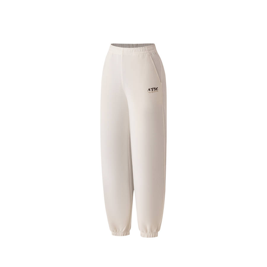 Anta Knitted Sweatpants Women's Warm Jade White