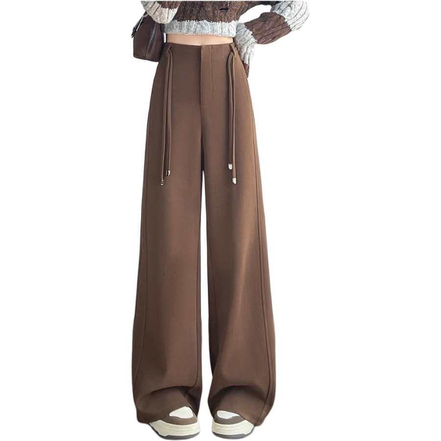 VENICEW Casual Pants Women's Moderate Wide Leg Pants
