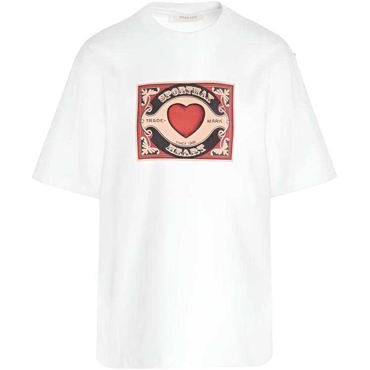 SportMax T Shirts Women's White Crew Neck Moderate