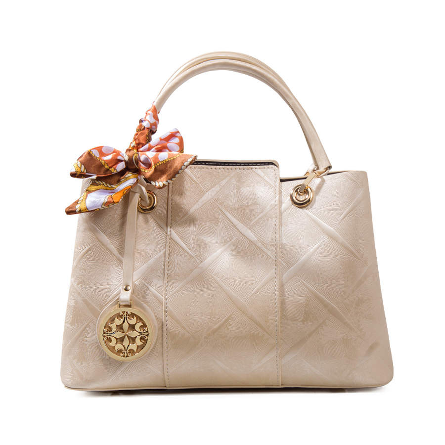 PAYOT Microfiber Synthetic Leather Shoulder Bag, Crossbody Bag, Handbag Regular Women's Ecru