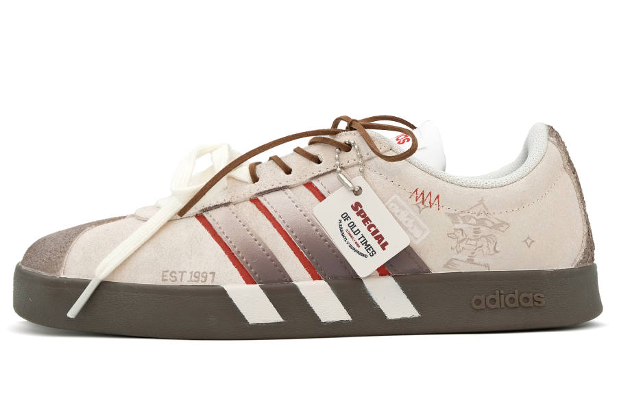 Adidas Adidas VL COURT 2.0 Skateboard Shoes Unisex Gray Brown